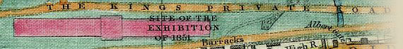 Map Of London 1851 - Cross's London Guide